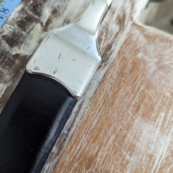 Chico's Adjustable Black Leather Belt With Silver Tone Hardware M/L - Picture 11 of 13